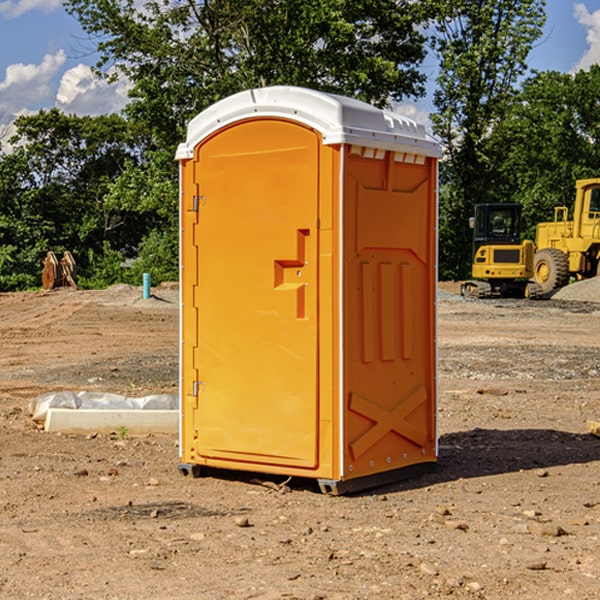 how often are the portable toilets cleaned and serviced during a rental period in Cleveland NC